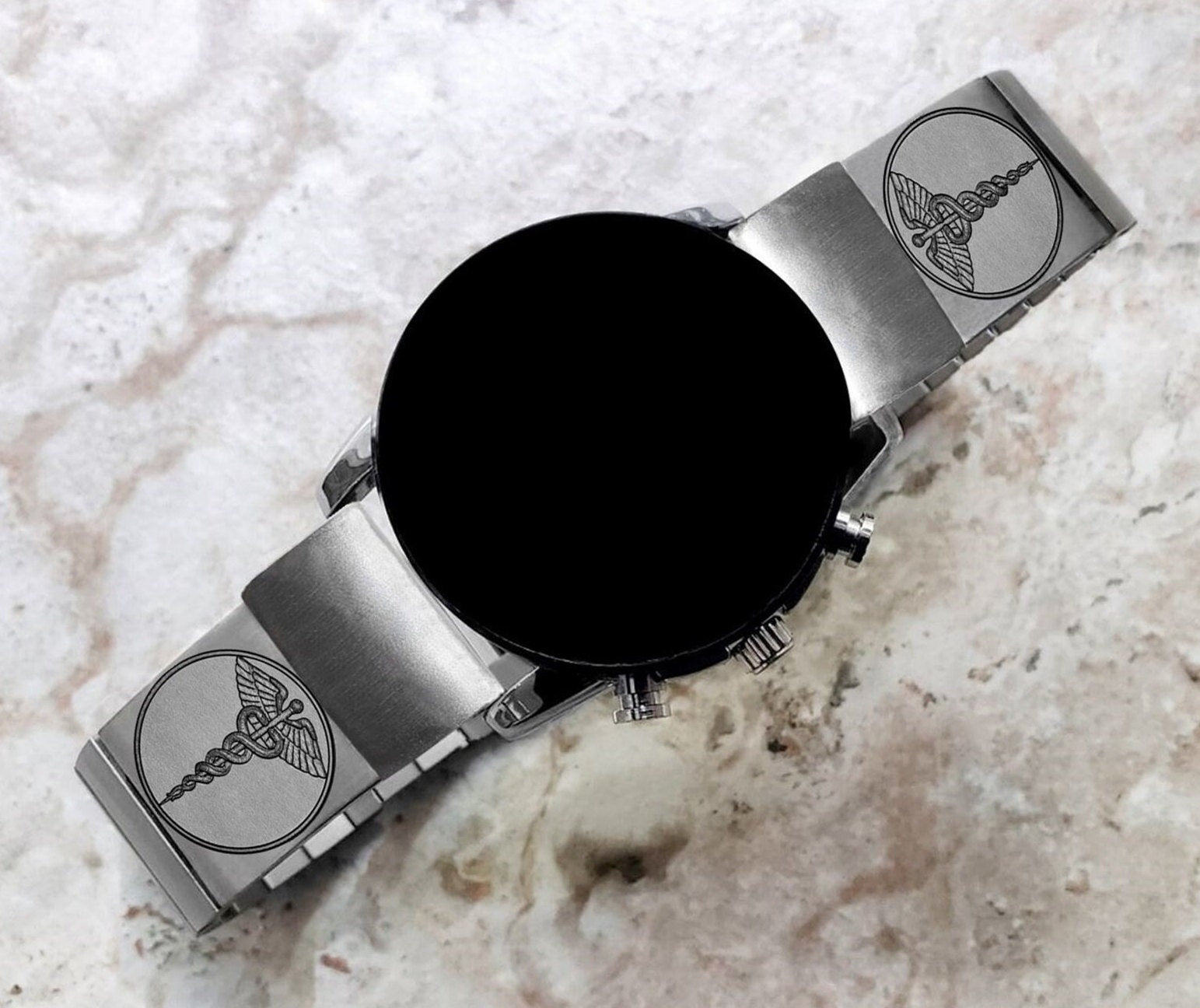 Engraved Watch Band for Garmin Fenix 7X Pro 6X Pro 5X Plus Fenix 3 Descent Mk3i 51mm Mk2i Mk2 Mk1 Enduro 2 Stainless Steel Strap MS1-A26